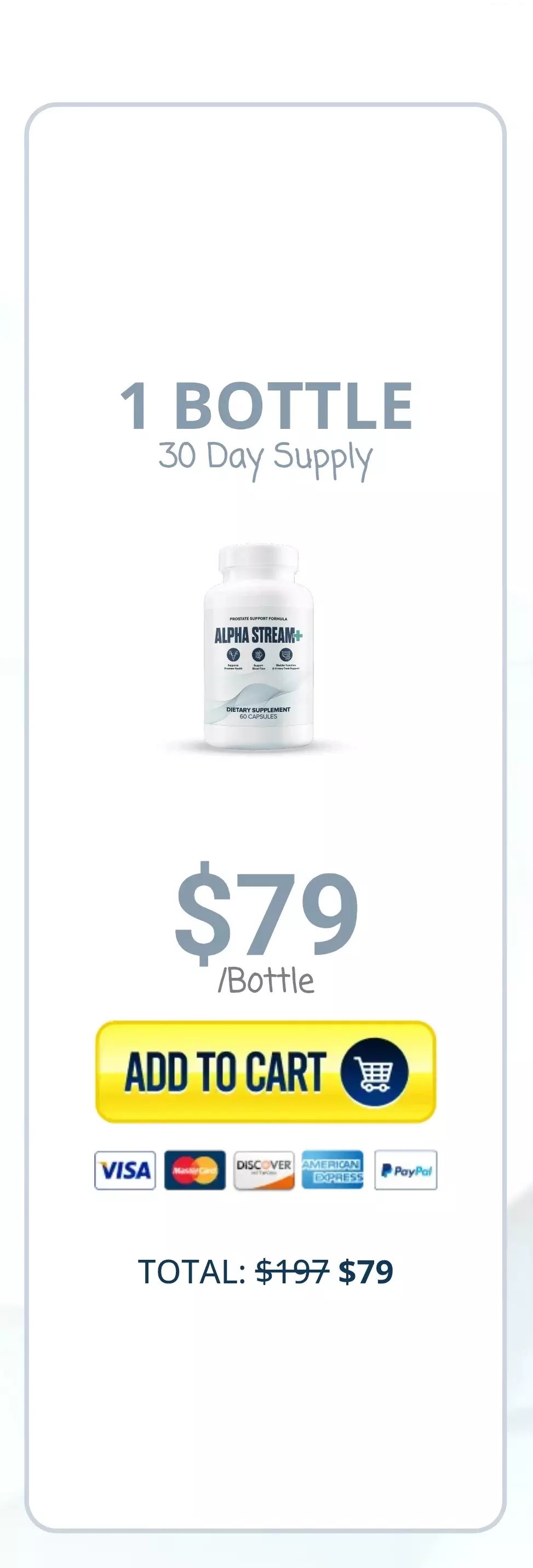 Alpha Stream Plus™ 1 bottle pricing
